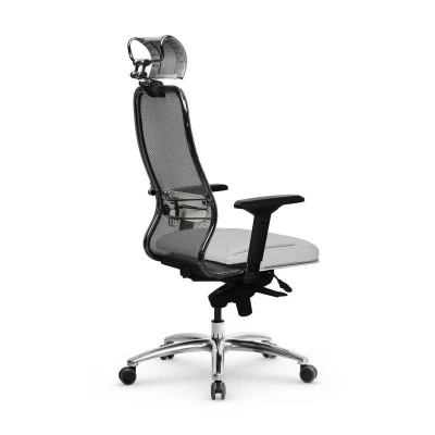 Кресло для руководителя Samurai SL-3.04 MPES (сетка/экокожа белая) Кресло для руководителя Samurai SL-3.04 MPES (сетка/экокожа белая)